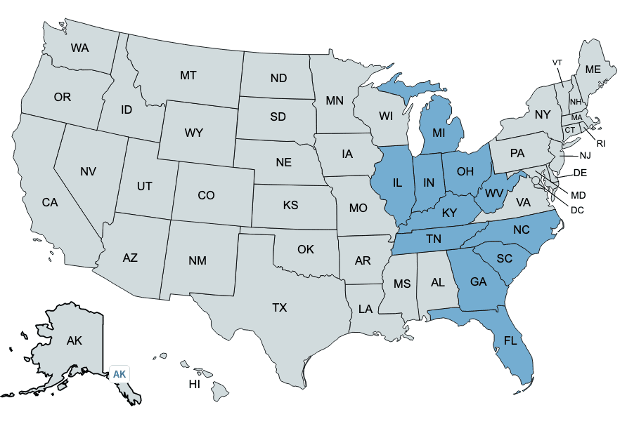 Fifth Third Bank U.S. branch regions