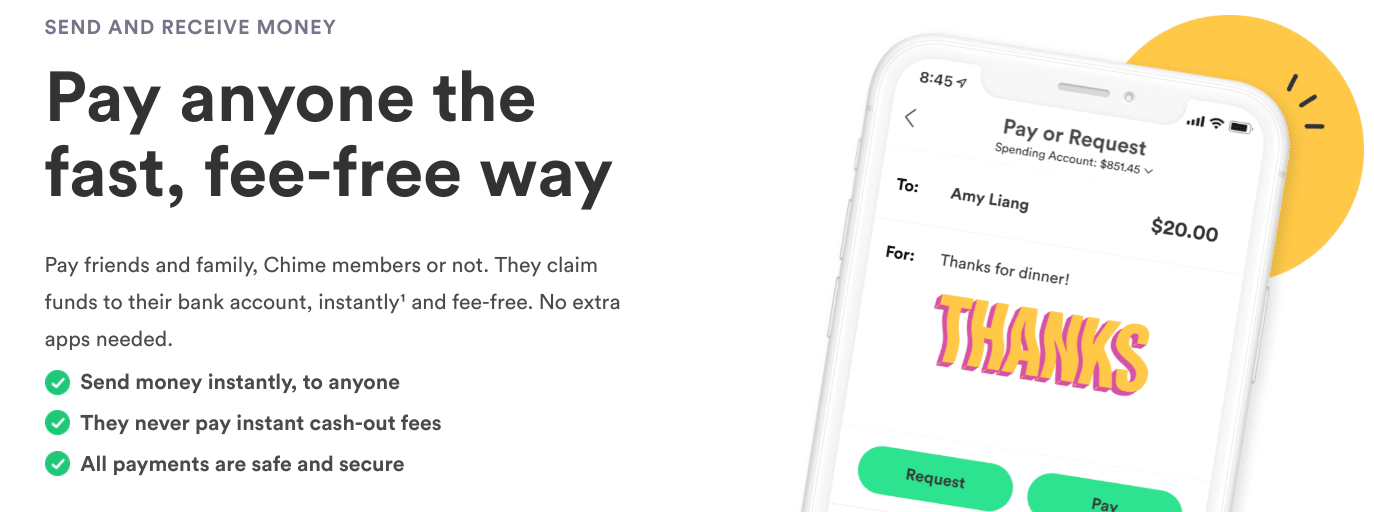 Chime Review: Pay via mobile app